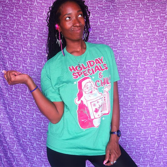 Fifth Sun holiday specials & chill Christmas t-shirt ugly christmas sweater L - Picture 2 of 5